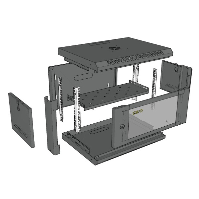 Серверна шафа GEAR GWMSN-9U 19'' 9U 530x400x450мм