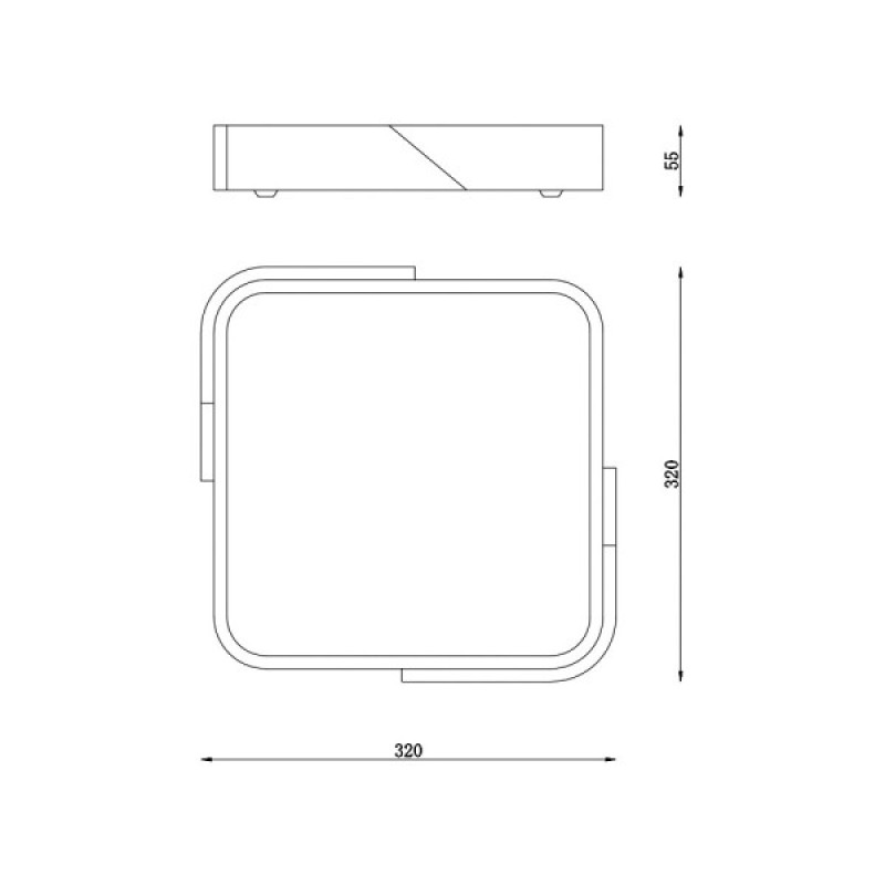Потолочный светильник Italux PLF-13187-WH-WO Santer LED 1x24W 3000K 2400Lm IP20 белый