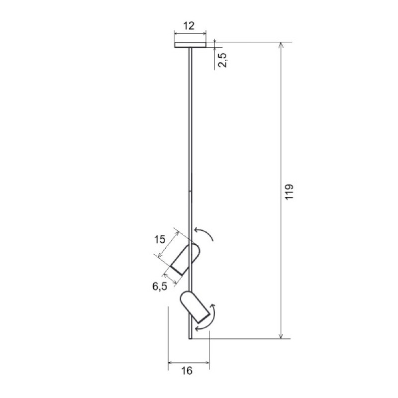 Люстра Azzardo AZ5727 Vivi GU10 2x10W IP20 золота