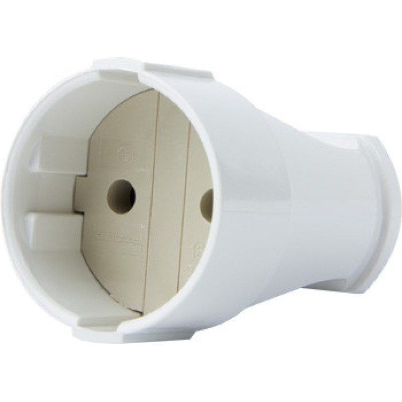 Штепсельное гнездо E.Next e.socket.001.10.white 10А без заземления белая (p017001)