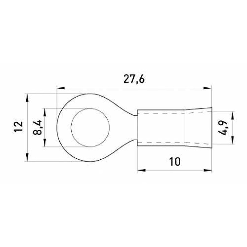 Изолированный наконечник E.Next e.terminal.stand.rv2.2.8.black 1.5-2.5 кв.мм черный (s1036038)