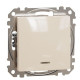 Перехресний перемикач Schneider Electric Sedna Design & Elements з підсвіткою бежевий SDD112107L