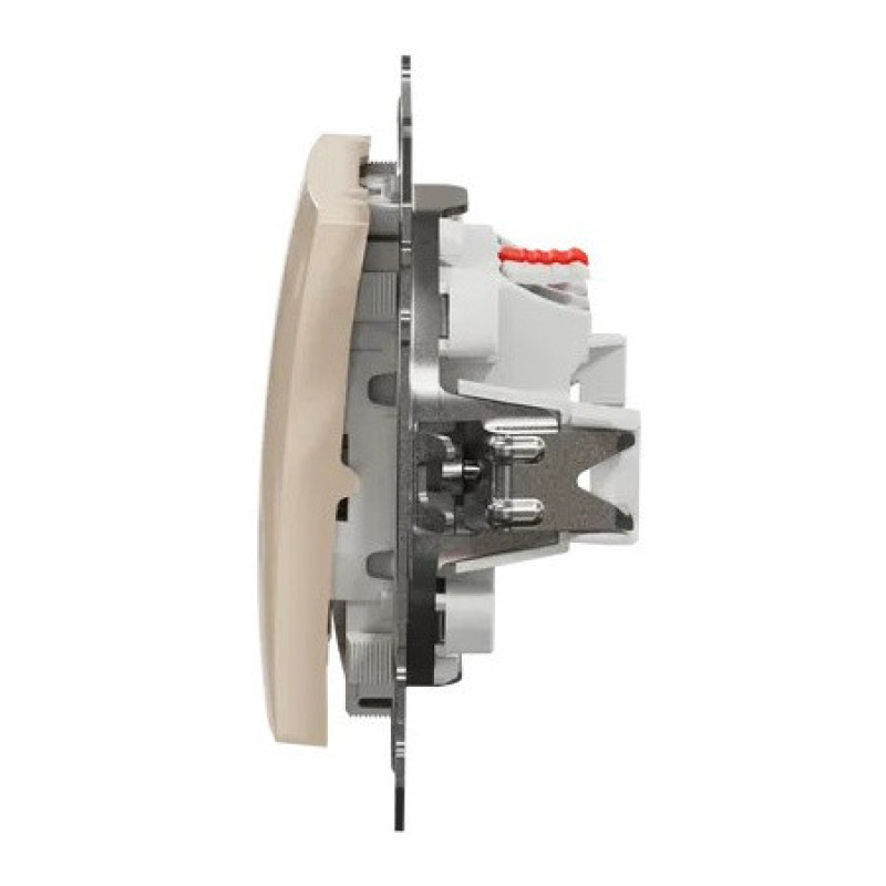 Перехресний перемикач Schneider Electric Sedna Design & Elements з підсвіткою бежевий SDD112107L