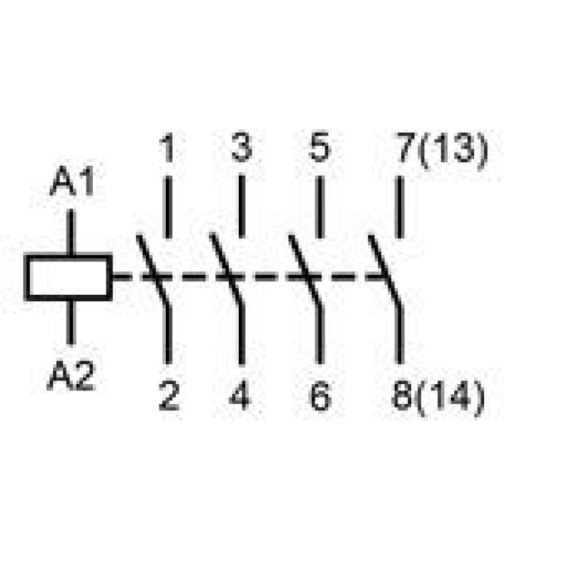 Модульный контактор Schrack BZ326460 24В AC 4НО 25А