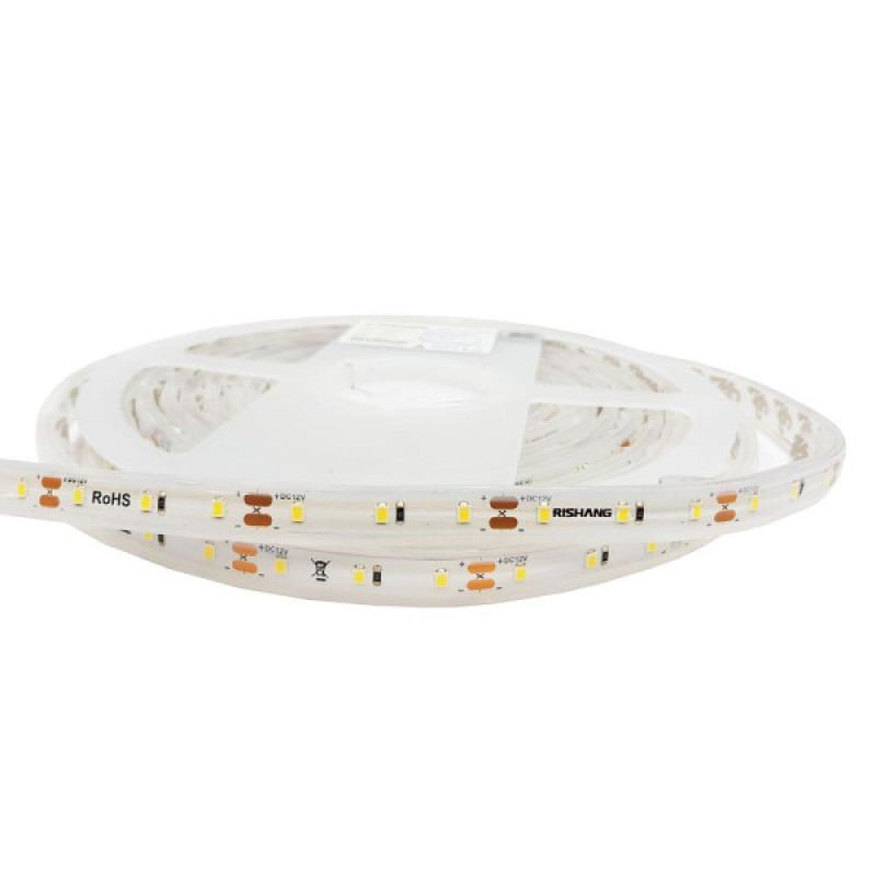 LED стрічка RISHANG 60-2835-12V-IP67 5.5W 400Lm 4000K 5м (RN3060TA-B-NW)
