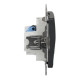 Телефонная/компьютерная розетка Schneider Electric Sedna Design & Elements RJ11+RJ45 кат. 6 UTP черная SDD114468