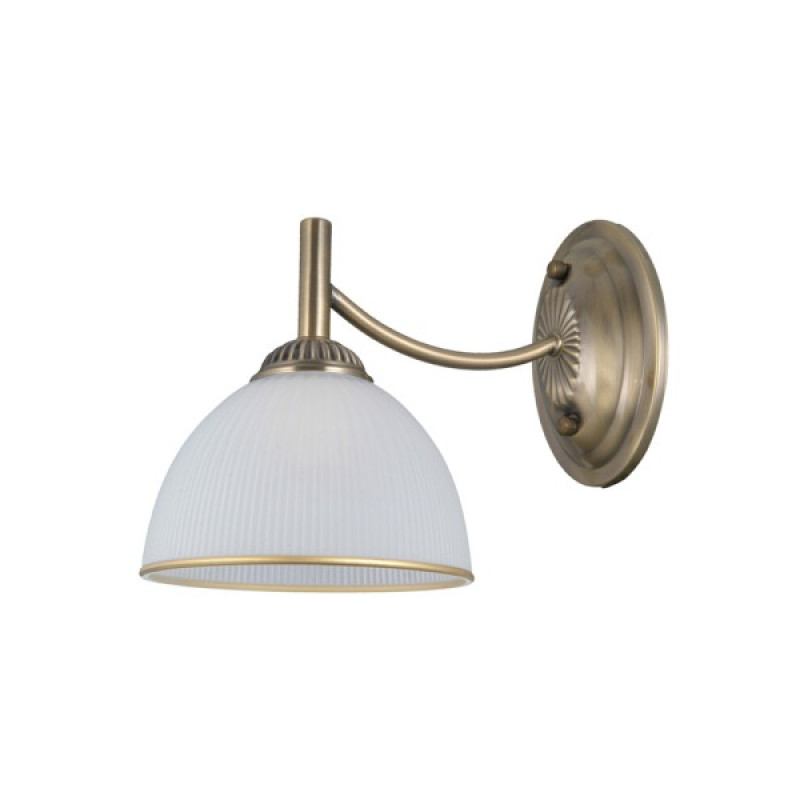 Бра, настінний світильник Italux WL-40653-1-ABR-WH Fener E27 1x40W IP20 латунний