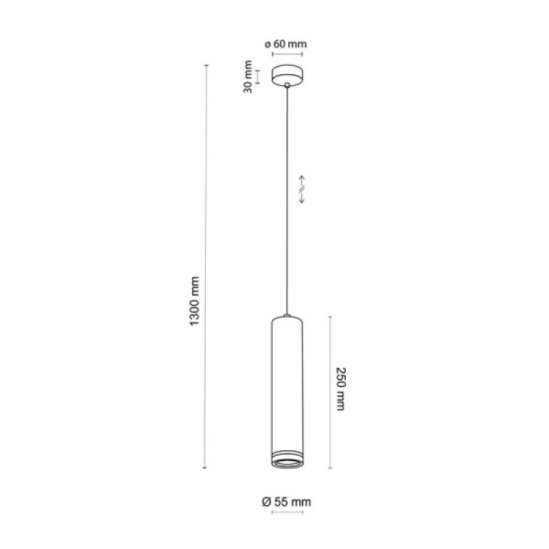 Подвесной светильник, люстра TK Lighting 4889 Jet GU10 1x10W IP20 белый