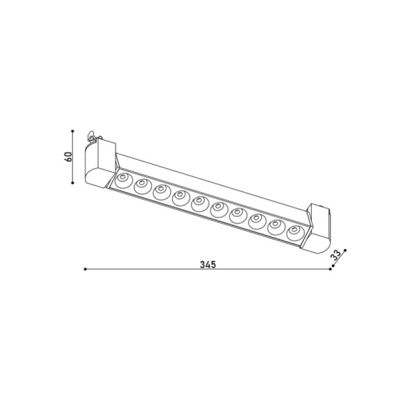 Трековий світильник Kloodi KD-LINE TURN345 DL 20W 4K WH LED 1400Lm IP20 білий