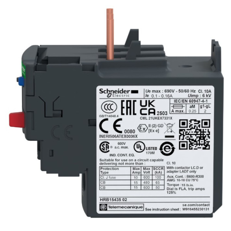 Тепловое реле Schneider Electric LRD21 12-18A