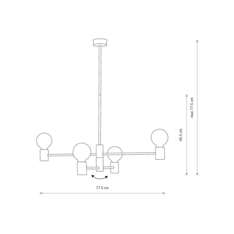 Люстра Nowodvorski 7931 Radius E27 4x25W IP20 черная