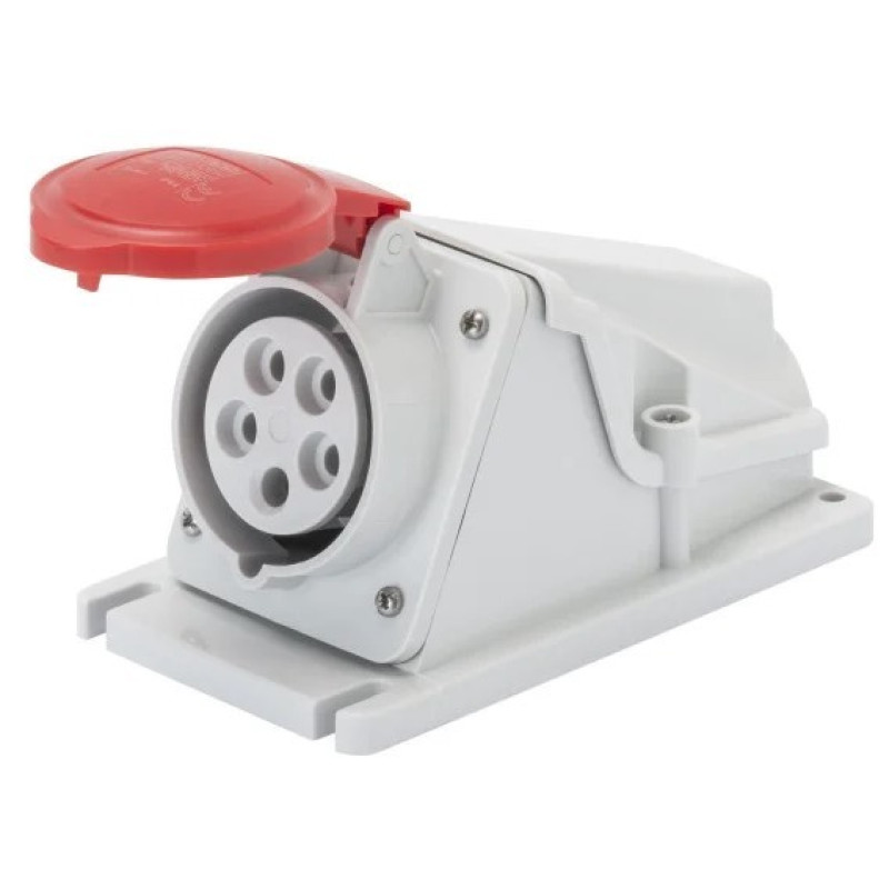 Стационарный разъем 90° GEWISS IP44 3P+N+T 32A 400В (GW62493)
