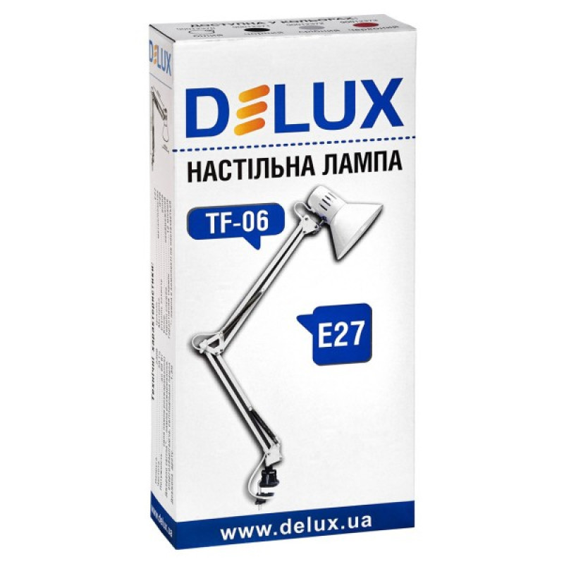 Светильник настольный Delux TF-06 E27 серебристый