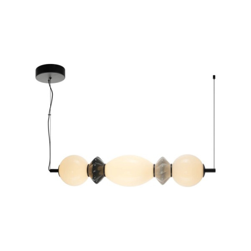 Підвісний світильник, люстра Italux PND-94921-3A-BK Balos LED 1x14W 3000K 1600Lm IP20 чорний