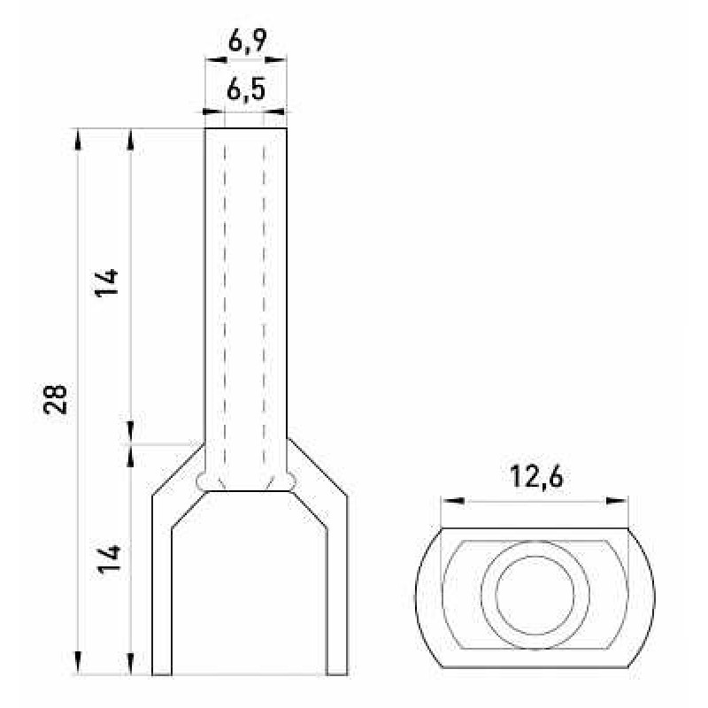 Изолированный наконечник E.Next e.terminal.stand.te.2.10.brown 2x10 кв.мм коричневый (s4037011)