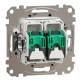 Двойная компьютерная розетка Schneider Electric Sedna Design & Elements RJ45 кат. 5е UTP алюминий SDD113452