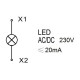 Зелений LED індикатор Schrack BZ501218B 230В AC