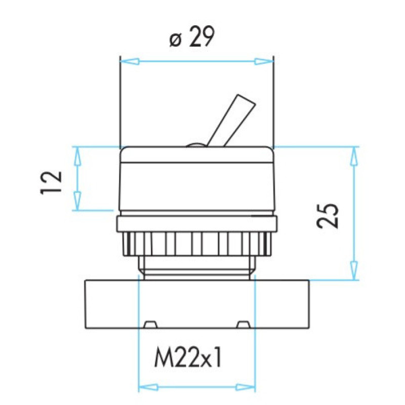 Кнопка-тумблер EMAS B100C (1НО)