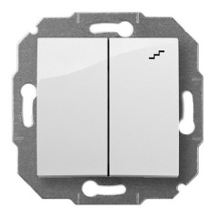 Двухклавишный проходной выключатель Elektro-Plast Carla 1718-10 (белый)