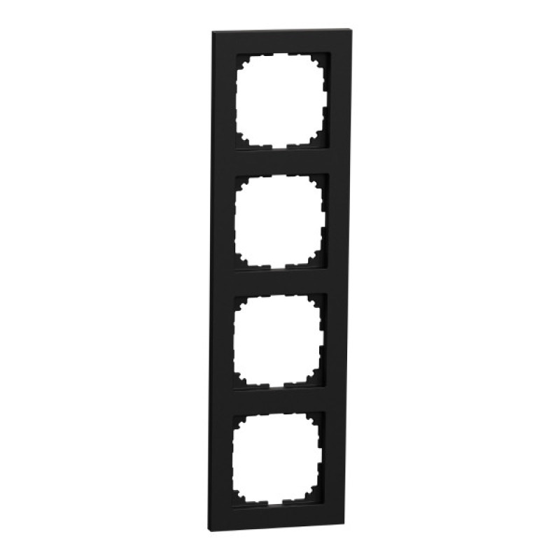 Четырехместная рамка Schneider Electric M-Pure Ocean Plastic MEG4040-3603 черная матовая