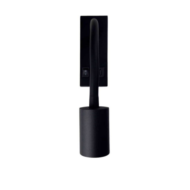 Светильник настенный Violux SNAKE USB+Type-C 5W 4200K 250Lm IP20 черный ( 552101 )