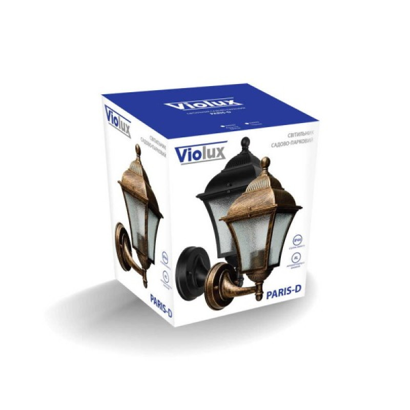 Светильник садово-парковый Violux Paris-D черный 60W Е27 IP44 ( 500070 )