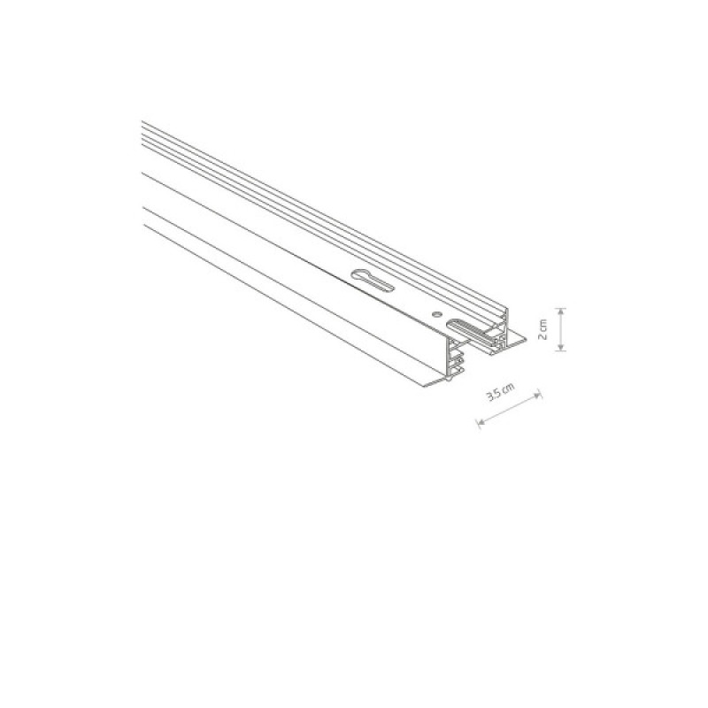 Шинопровід Nowodvorski 39012 Profile recessed trac IP20 Wh