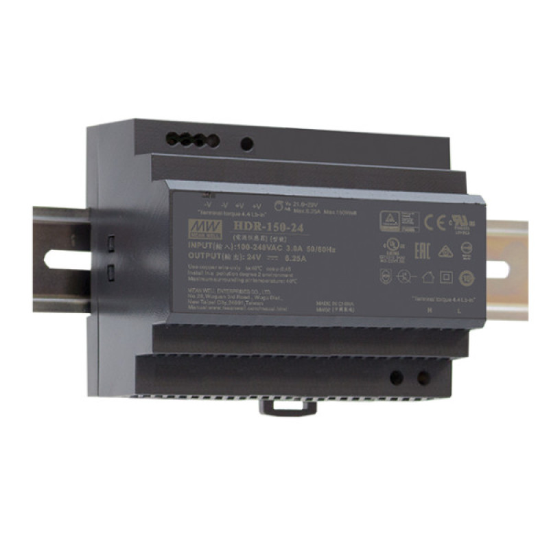 Блок живлення Mean Well на DIN-рейку 150W 24V IP20 (HDR-150-24)
