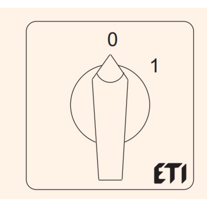 Кулачковий перемикач у корпусі ETI 004773165 CS 25 10 PN (3p "0-1" IP65 25A)