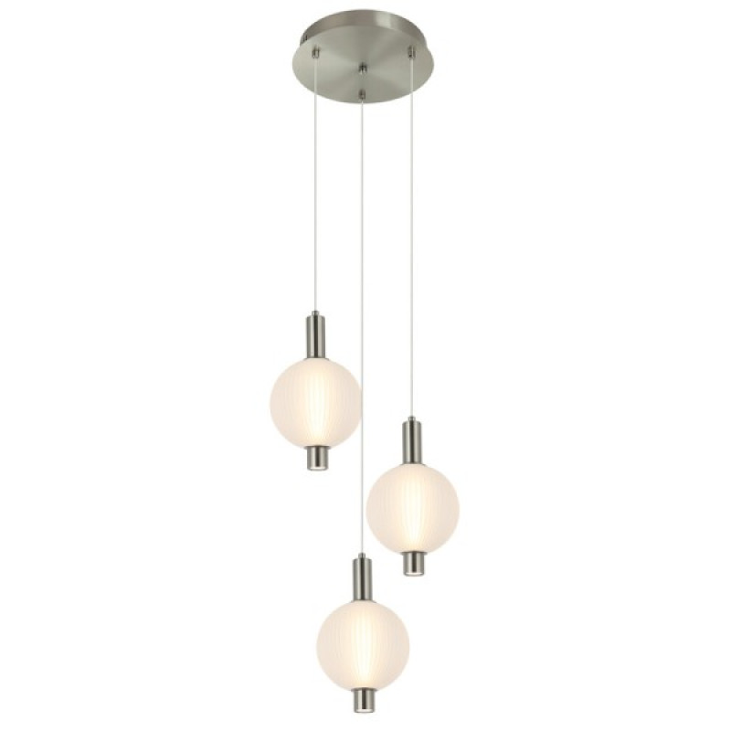 Підвісний світильник, люстра Italux PND-83631-3-SC-WH Lenti LED 3x18W 3000K 1507Lm IP20 сірий