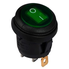 Переключатель TNSy KCD1-8-101WN G/B круглый с подсветкой IP65 зеленый (TNSy5500754)