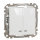 Двухклавишный выключатель Schneider Electric Sedna Design & Elements с подсветкой белый SDD111105L