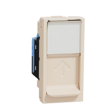 Компьютерная розетка RJ45 Schneider Electric Unica New NU341044 cat5 UTP 1м бежевая