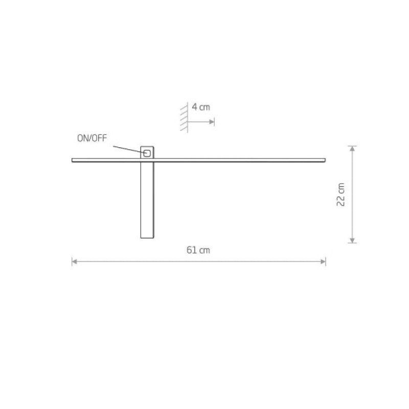 Бра, настенный светильник Nowodvorski 8115 Impulse LED 1x6W 3000K 200Lm IP23 Bl