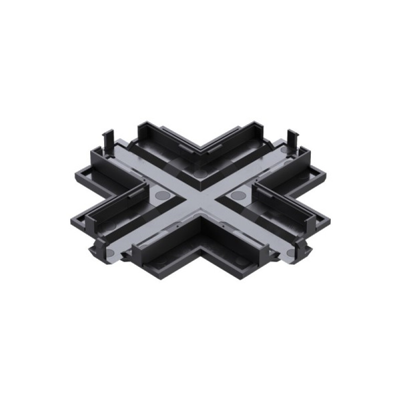 Заглушка X-подібна для врізного шинопроводу Kloodi KDTR-RL265 BK чорна