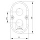 Корпус кнопочного поста ETI 004771546 ESE2 на 2 отверстия