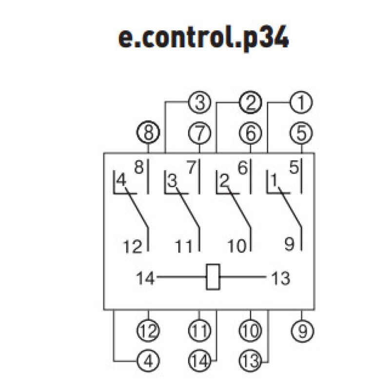 Разъем модульный E.Next e.control.p34s 3А на 4 группы контактов
