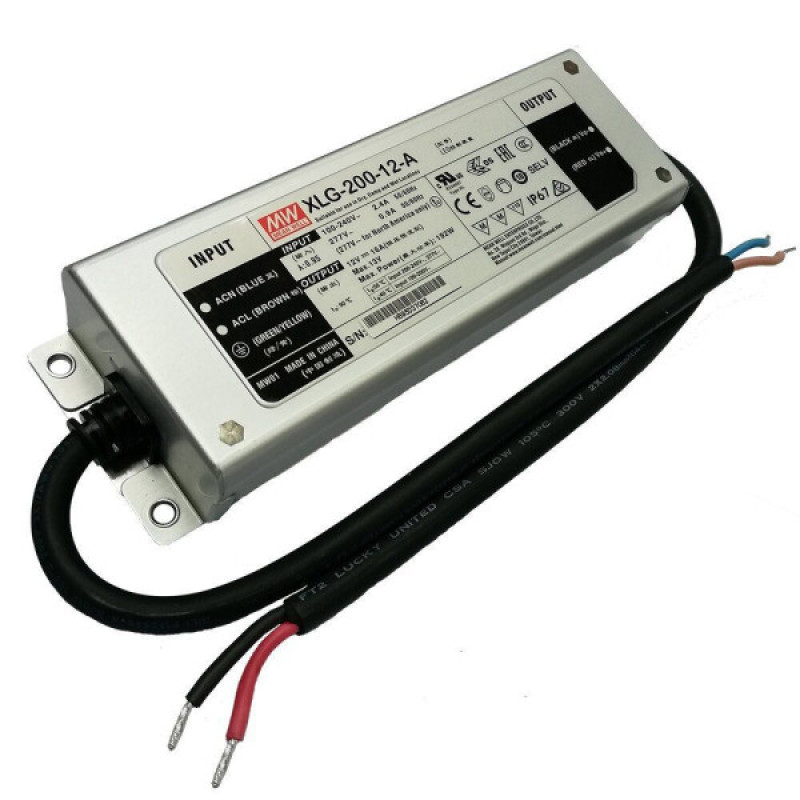 Блок питания Mean Well 192W DC12V IP67 (XLG-200-12-A)