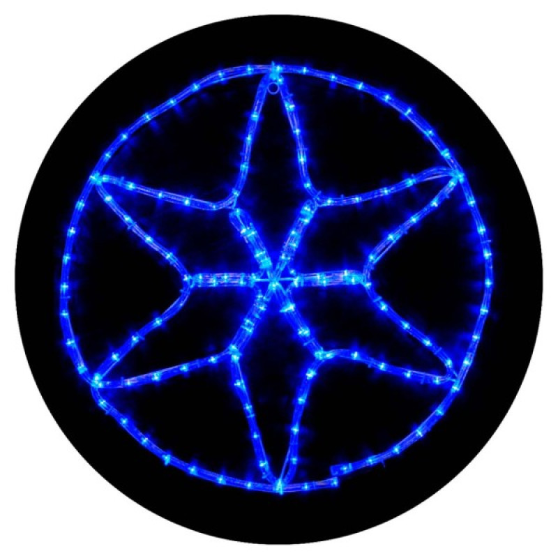 Вулична LED гірлянда Delux EN MOTIF Star (90012984) 60х60см 13 миготливих діодів IP44 (синє світло)