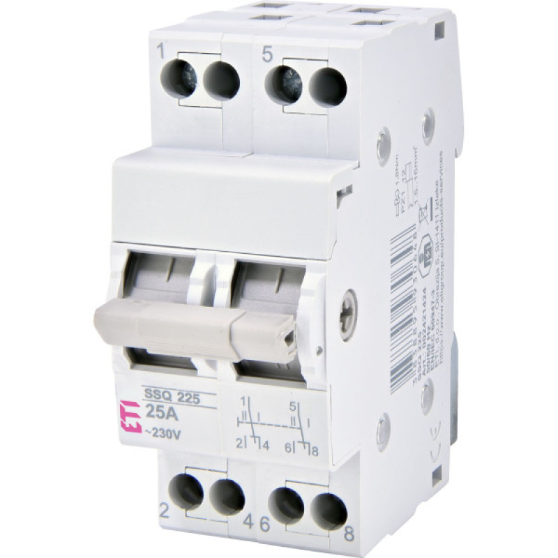 Переключатель нагрузки ETI SSQ 225 2P 25A 1-0-2 (2421424)