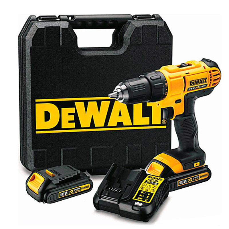 Безударная дрель-шуруповерт DeWALT DCD771D2 XR Li-Ion 18В 2Ач 42Нм патрон 13мм