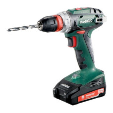 Акумуляторний шуруповерт-дриль Metabo BS 18 Quick (602217870) 18В 2x2Ah (з З/У та 9 кутовими насадками в комплекті)
