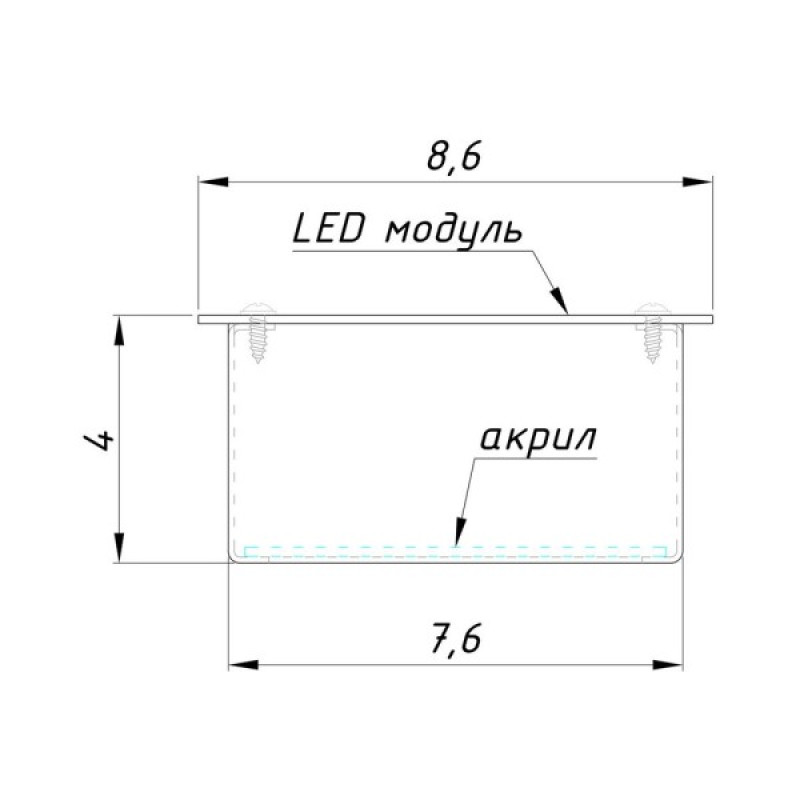 Точковий світильник для стелі Грильято Imperium Light 724186.08.92 Griliato Led 1x8.4W 4000K IP20 Сірий