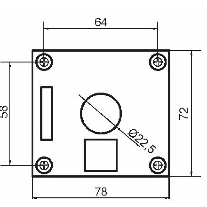 Одномісний пост керування Promfactor FP5-BOX1W4 з кнопкою "STOP"