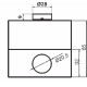 Одномісний пост керування Promfactor FP5-BOX1W4 з кнопкою "STOP"