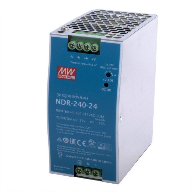 Блок живлення Mean Well на DIN-рейку 240W DC24V (NDR-240-24)