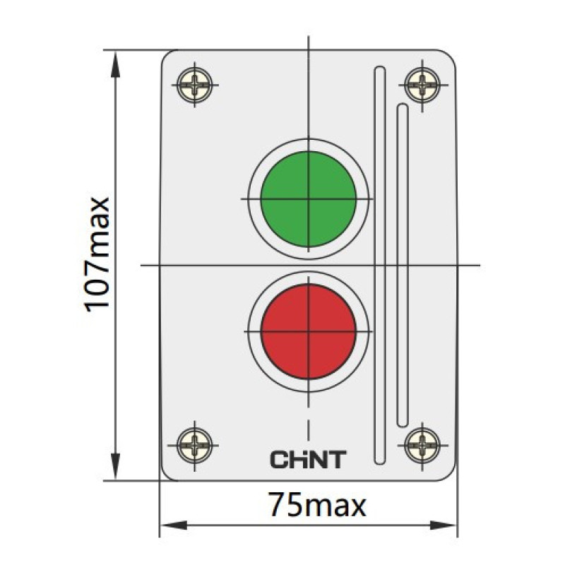 Кнопковий пост Chint NPH1-2001 1NO+1NC IP65 (587064)