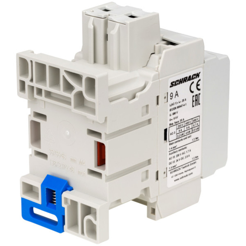 Контактор Schrack LZDC09B3 Cubico Classic 230В AC 1НО+1НЗ 4кВт 9А 3Р