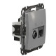 Конечная TV-розетка Schneider Electric Sedna Design & Elements + RJ45 кат. 6 UTP алюминий SDD113469T