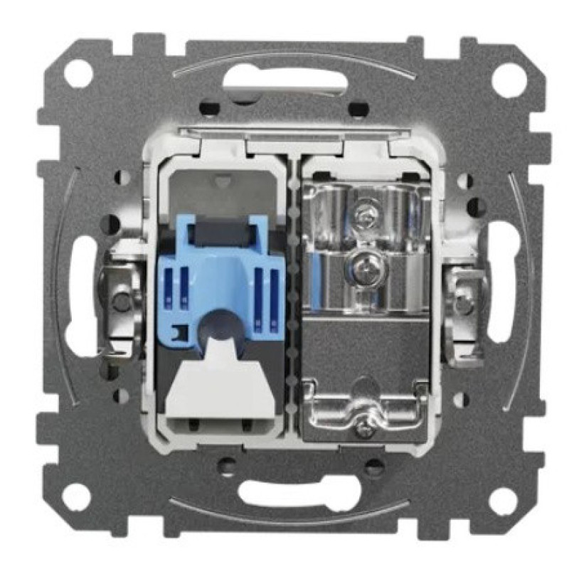 Конечная TV-розетка Schneider Electric Sedna Design & Elements + RJ45 кат. 6 UTP алюминий SDD113469T